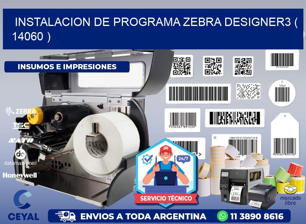 INSTALACION DE PROGRAMA ZEBRA DESIGNER3 ( 14060 )