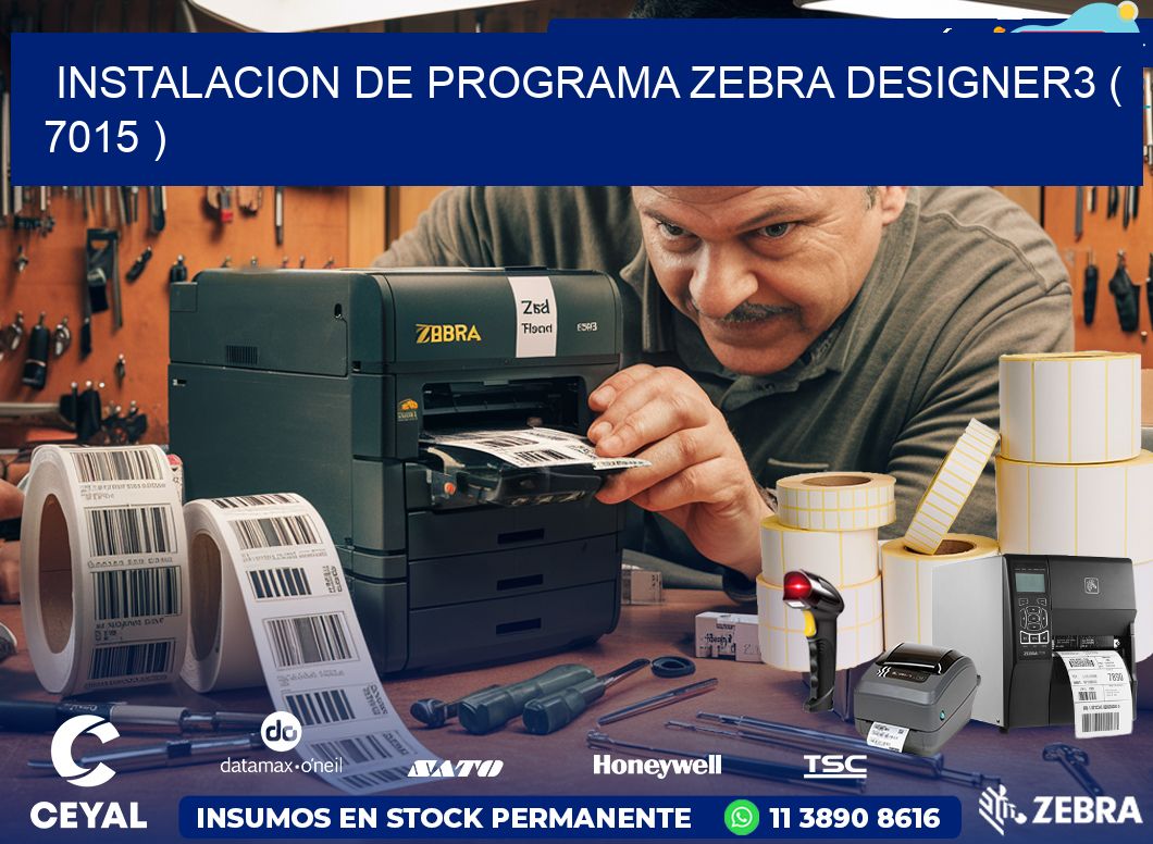INSTALACION DE PROGRAMA ZEBRA DESIGNER3 ( 7015 )