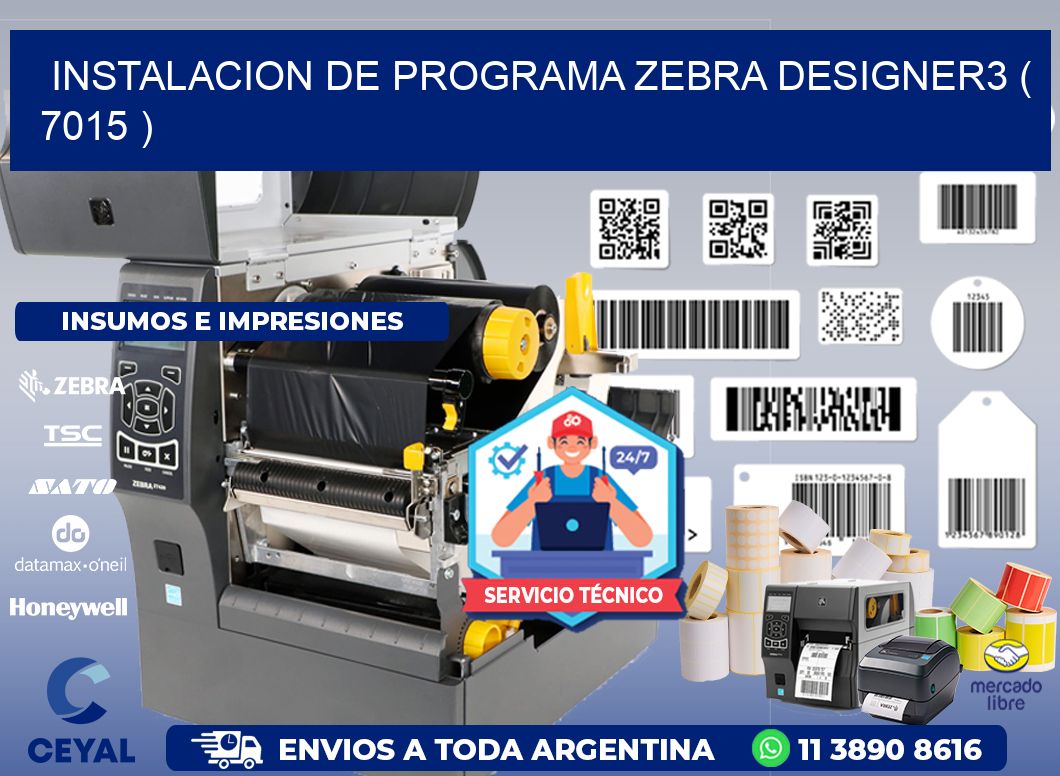 INSTALACION DE PROGRAMA ZEBRA DESIGNER3 ( 7015 )