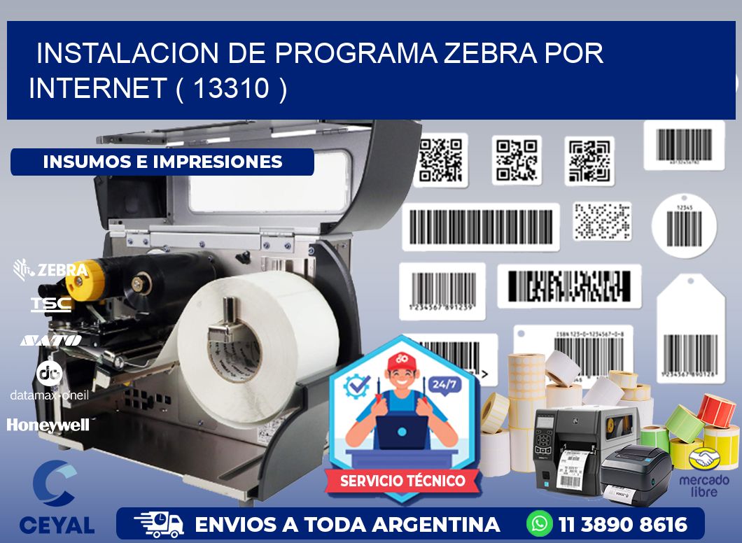 INSTALACION DE PROGRAMA ZEBRA POR INTERNET ( 13310 )