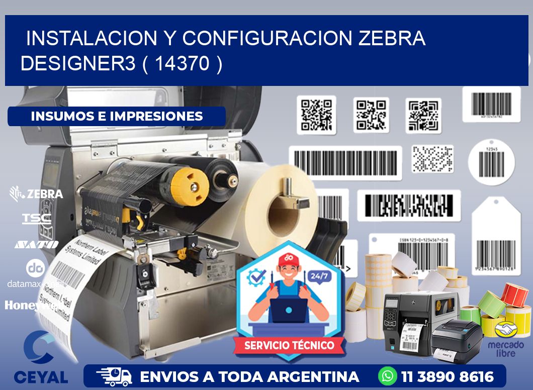 INSTALACION Y CONFIGURACION ZEBRA DESIGNER3 ( 14370 )