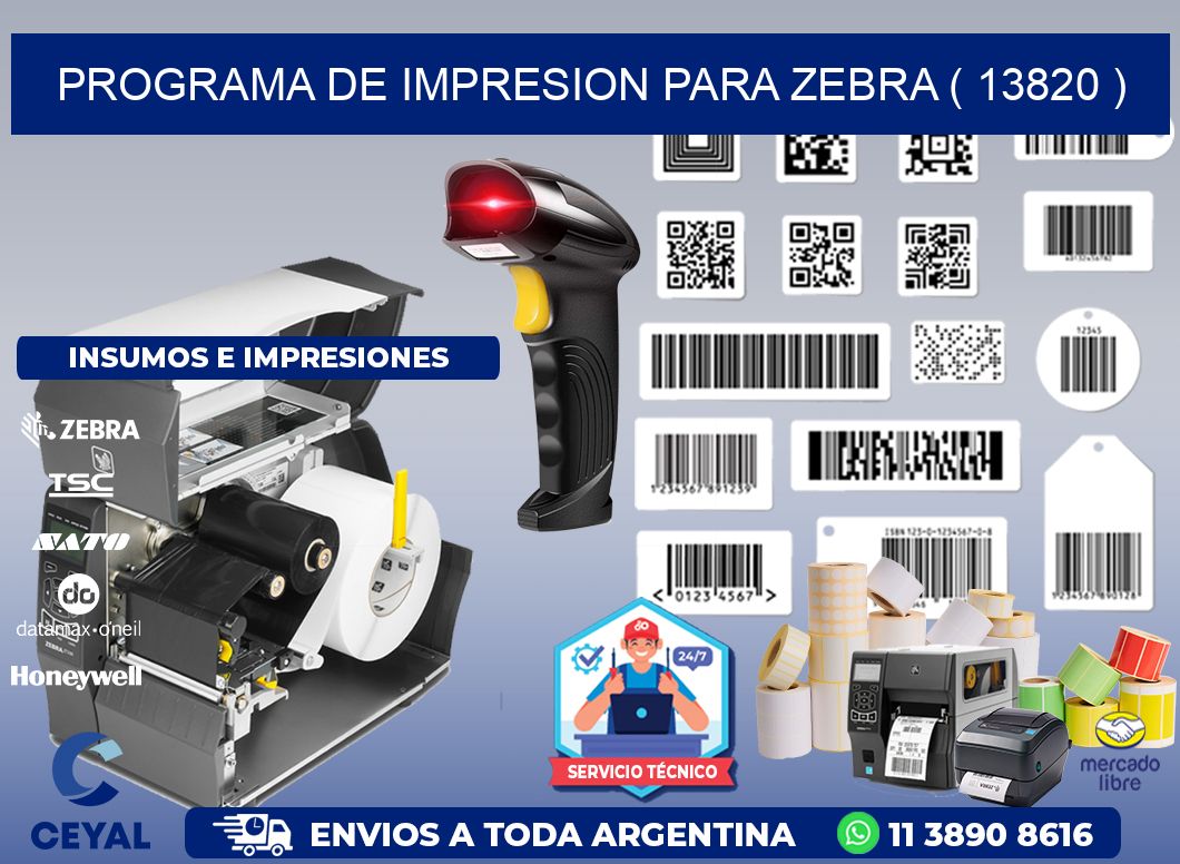 PROGRAMA DE IMPRESION PARA ZEBRA ( 13820 )