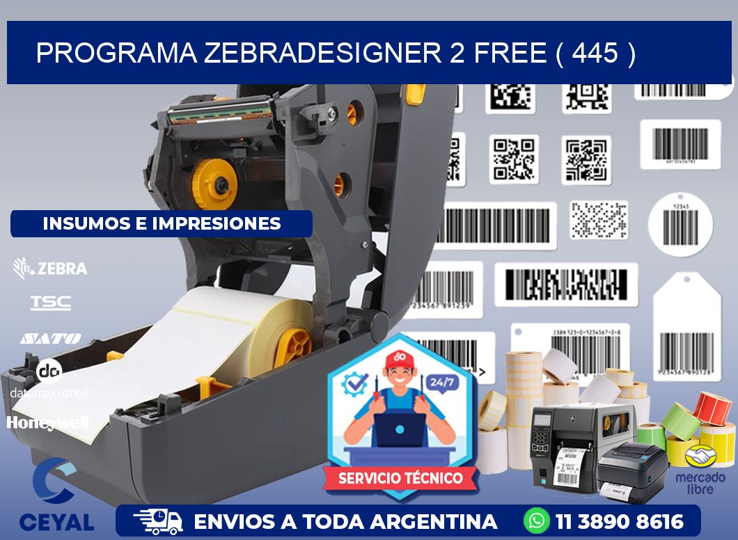 PROGRAMA ZEBRADESIGNER 2 FREE ( 445 )