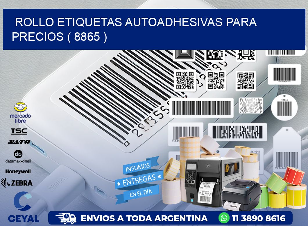 ROLLO ETIQUETAS AUTOADHESIVAS PARA PRECIOS ( 8865 )