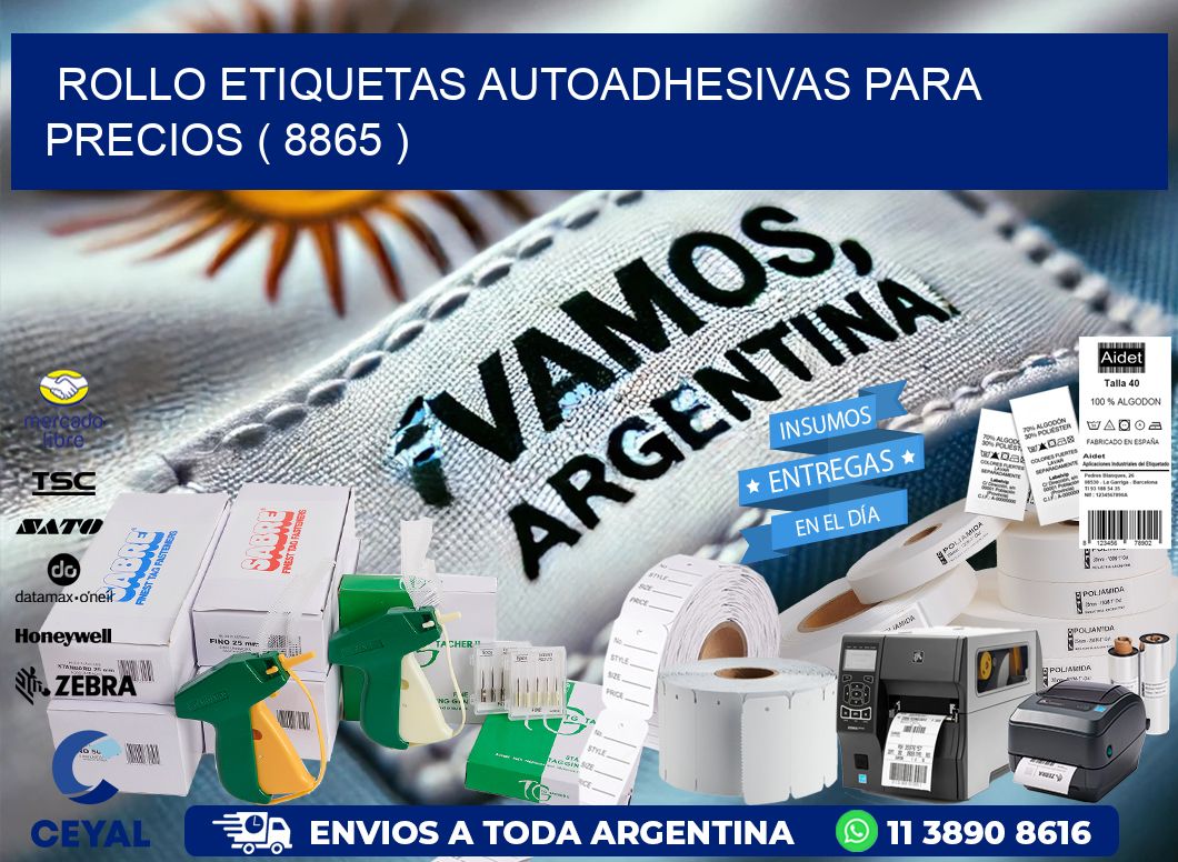 ROLLO ETIQUETAS AUTOADHESIVAS PARA PRECIOS ( 8865 )