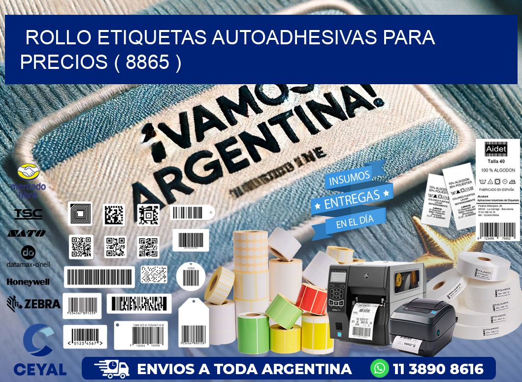 ROLLO ETIQUETAS AUTOADHESIVAS PARA PRECIOS ( 8865 )