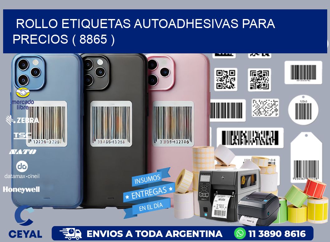 ROLLO ETIQUETAS AUTOADHESIVAS PARA PRECIOS ( 8865 )