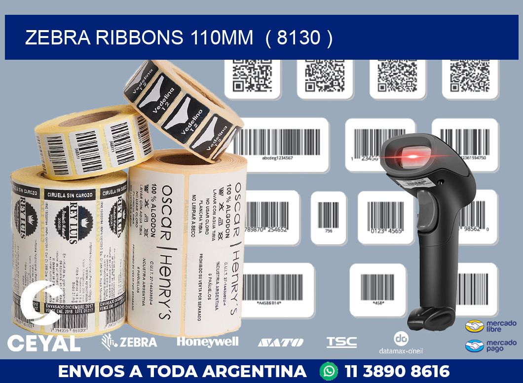 ZEBRA RIBBONS 110MM  ( 8130 )