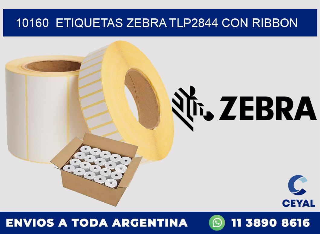 10160  ETIQUETAS ZEBRA TLP2844 CON RIBBON