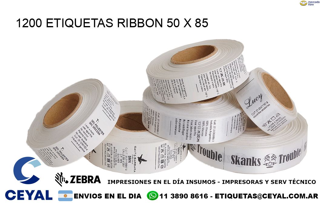 1200 ETIQUETAS RIBBON 50 x 85