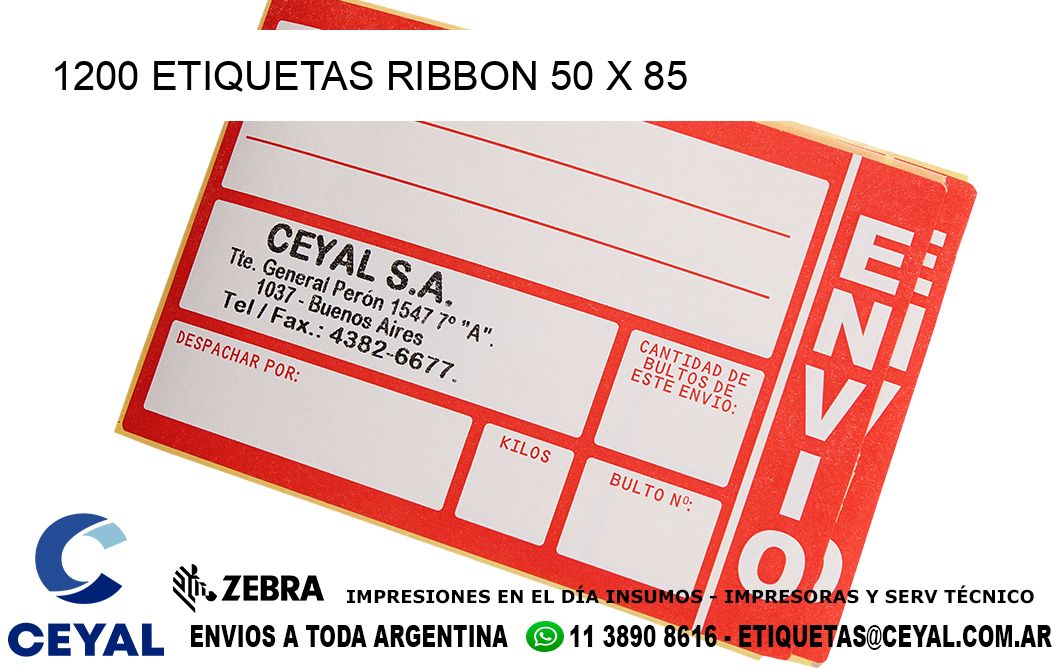 1200 ETIQUETAS RIBBON 50 x 85