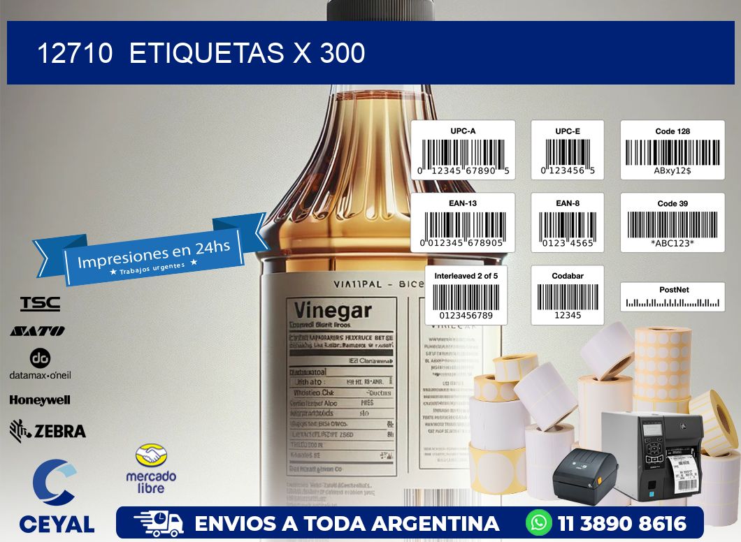 12710  ETIQUETAS X 300