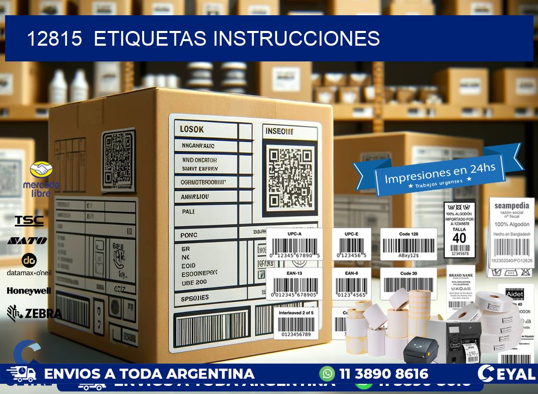 12815 ETIQUETAS INSTRUCCIONES