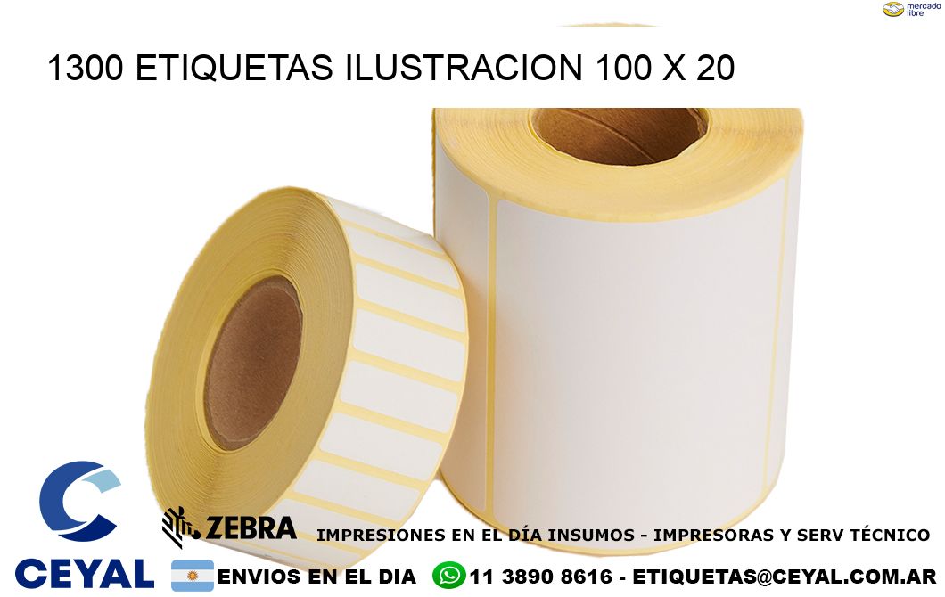 1300 ETIQUETAS ILUSTRACION 100 x 20