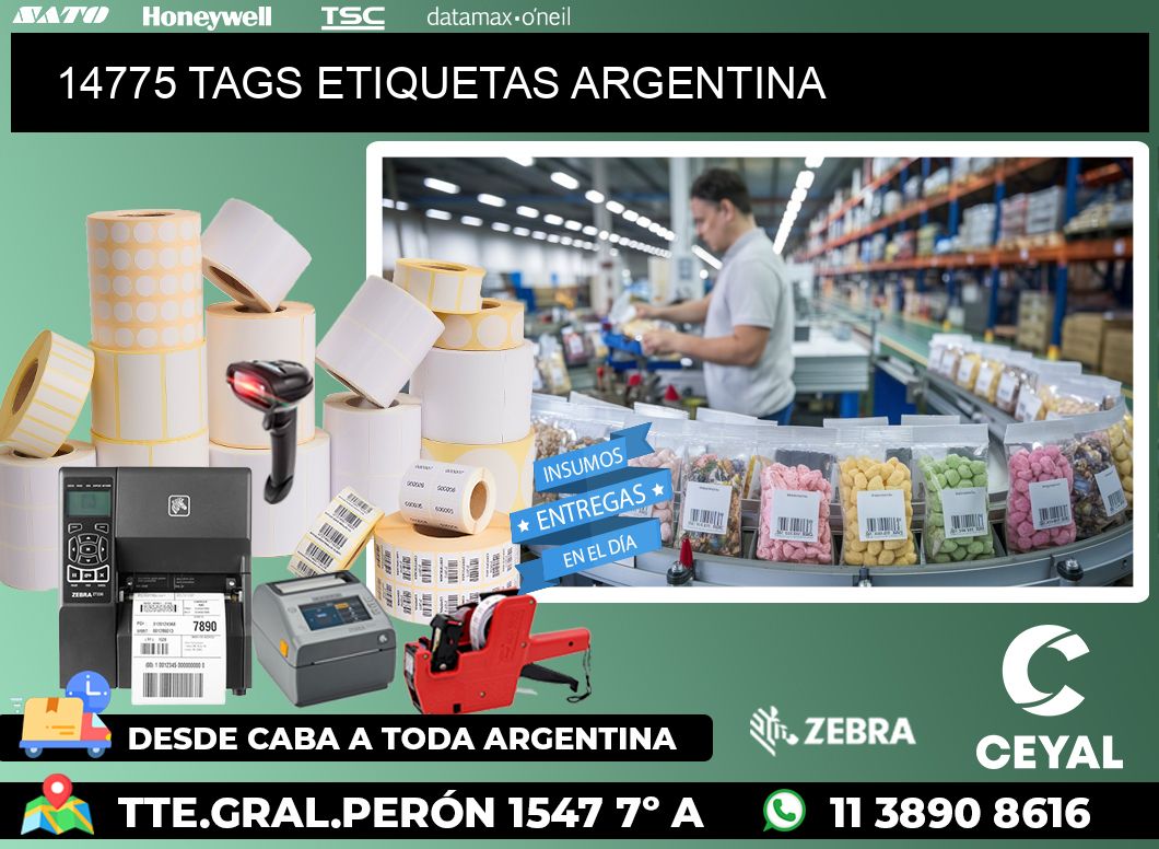 14775 TAGS ETIQUETAS ARGENTINA
