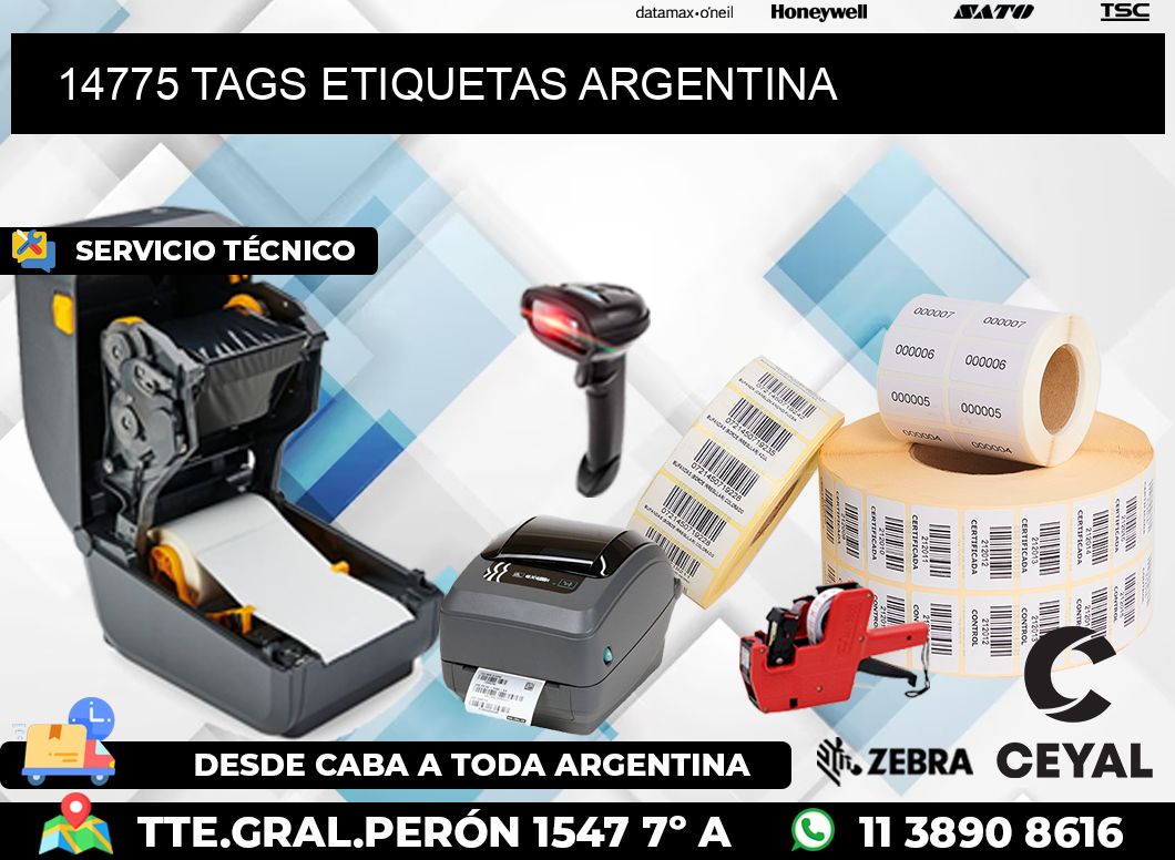 14775 TAGS ETIQUETAS ARGENTINA