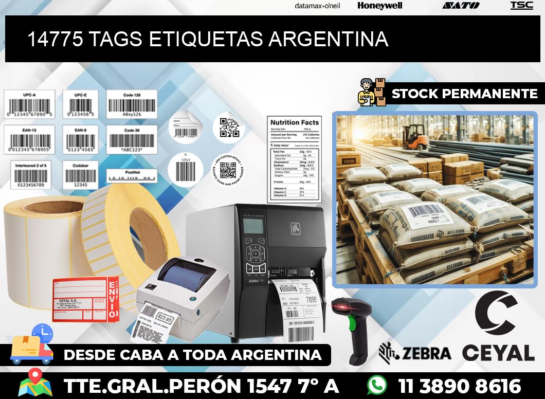 14775 TAGS ETIQUETAS ARGENTINA