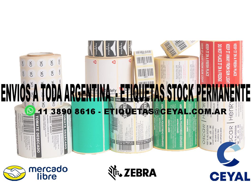 1600 ETIQUETAS PAPEL 96 x 46 ENVIOS ARGENTINA