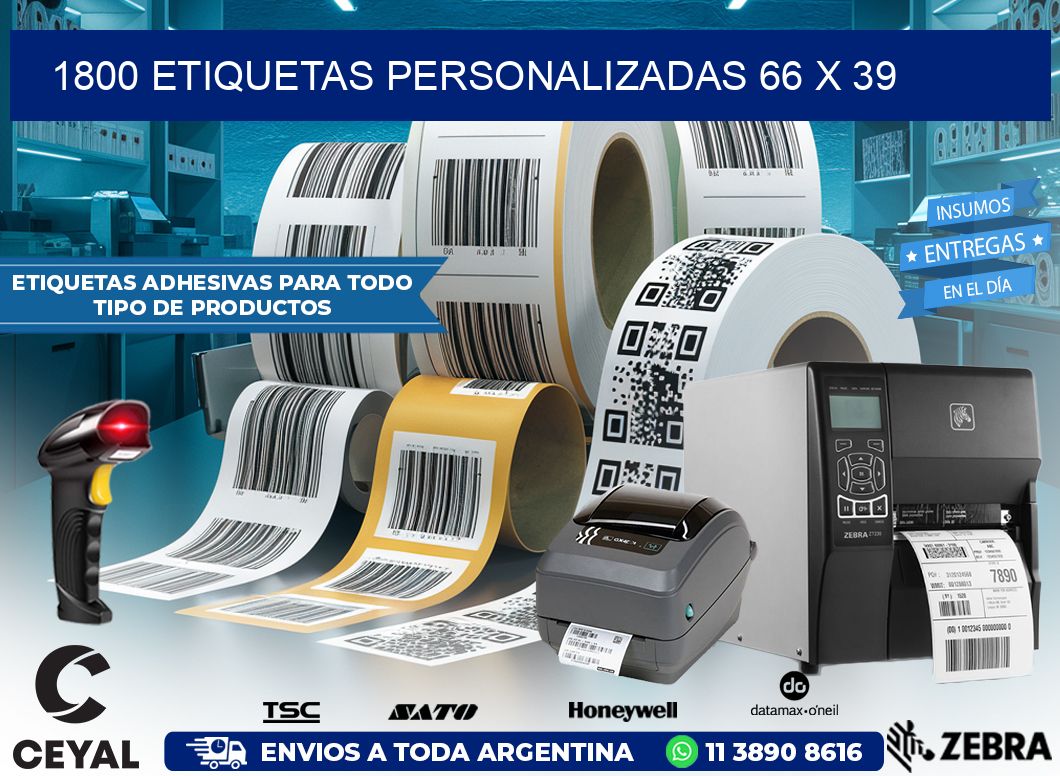 1800 ETIQUETAS PERSONALIZADAS 66 x 39