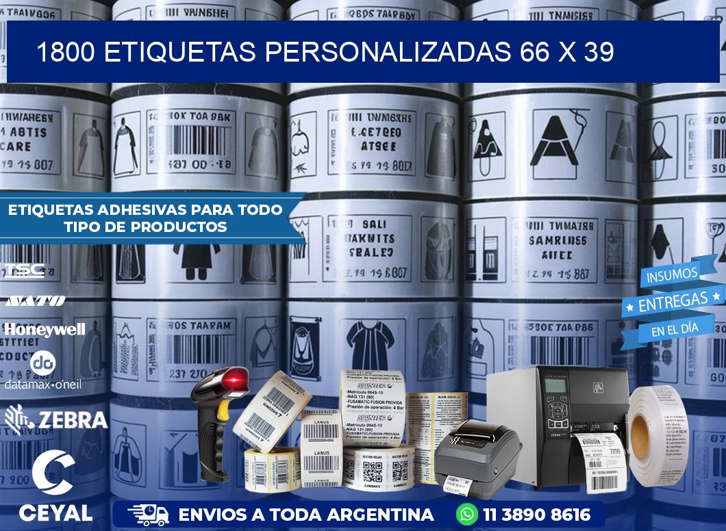 1800 ETIQUETAS PERSONALIZADAS 66 x 39