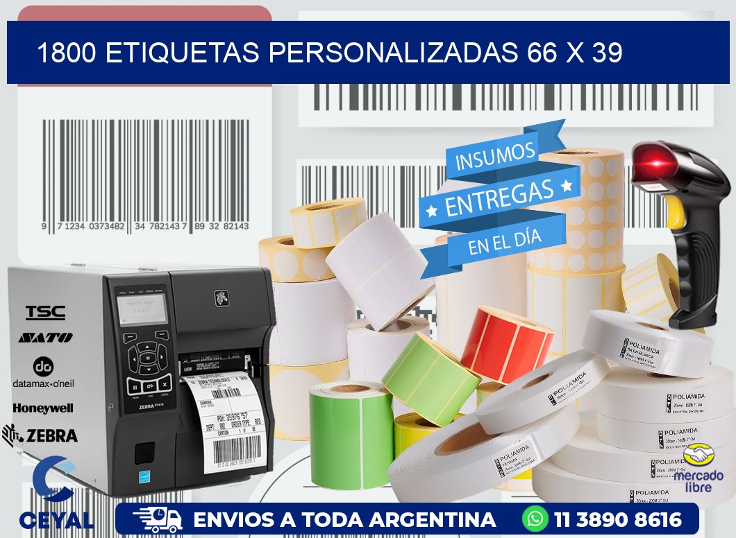 1800 ETIQUETAS PERSONALIZADAS 66 x 39