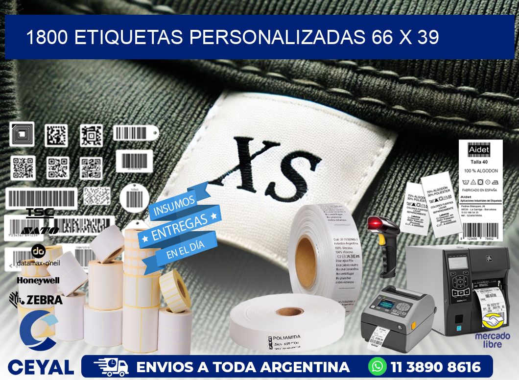 1800 ETIQUETAS PERSONALIZADAS 66 x 39