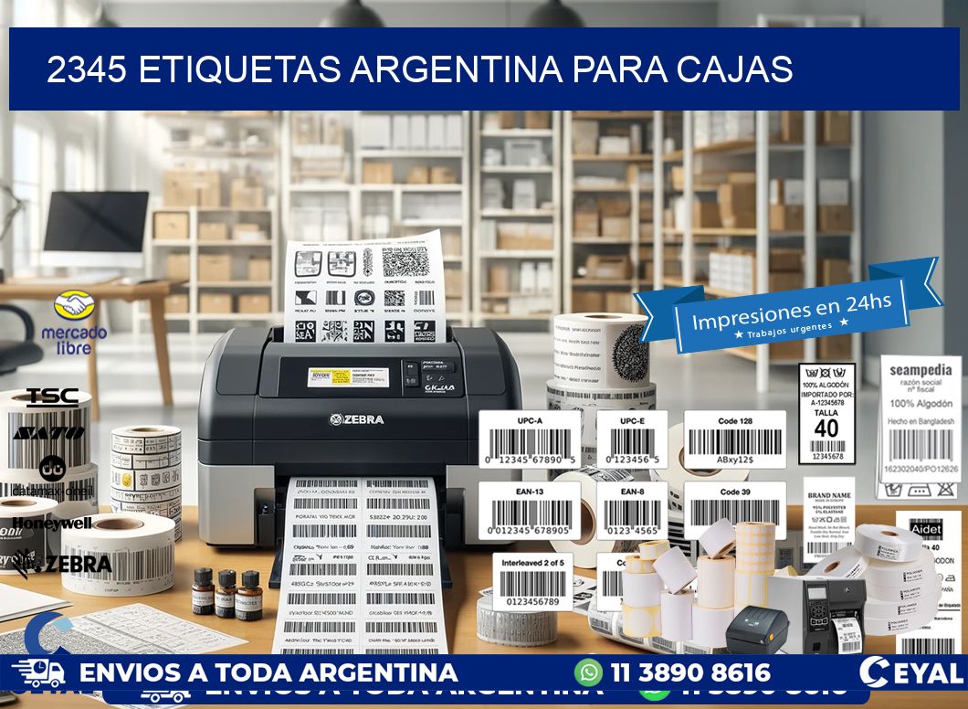 2345 ETIQUETAS ARGENTINA PARA CAJAS