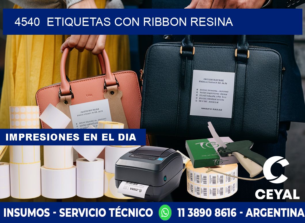 4540  ETIQUETAS CON RIBBON RESINA