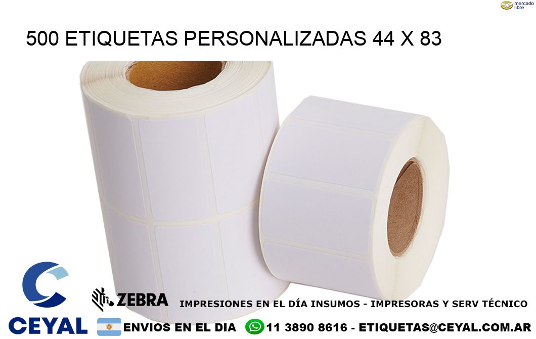 500 ETIQUETAS PERSONALIZADAS 44 x 83