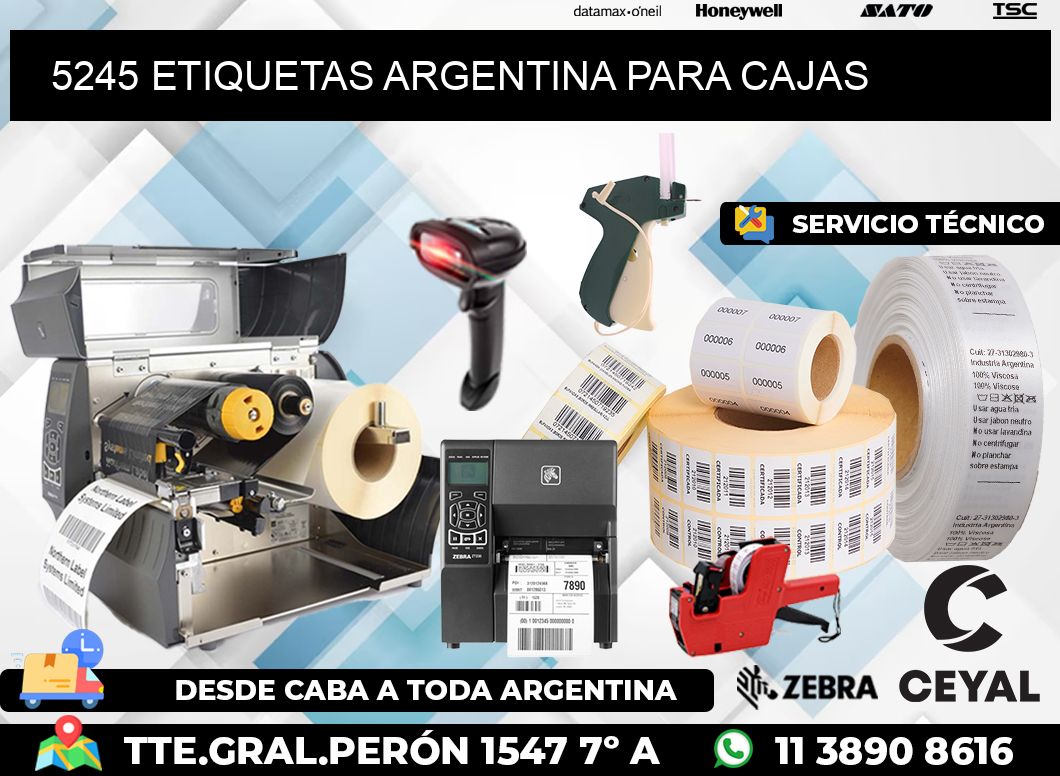 5245 ETIQUETAS ARGENTINA PARA CAJAS