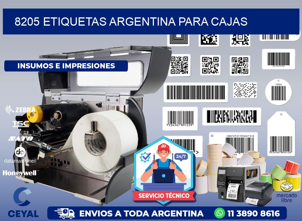 8205 ETIQUETAS ARGENTINA PARA CAJAS