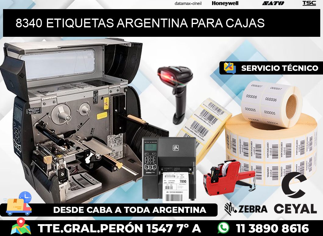 8340 ETIQUETAS ARGENTINA PARA CAJAS