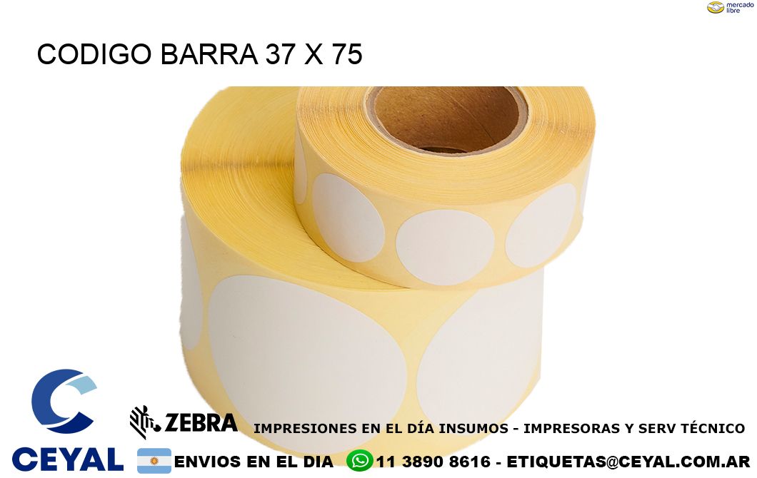 CODIGO BARRA 37 x 75