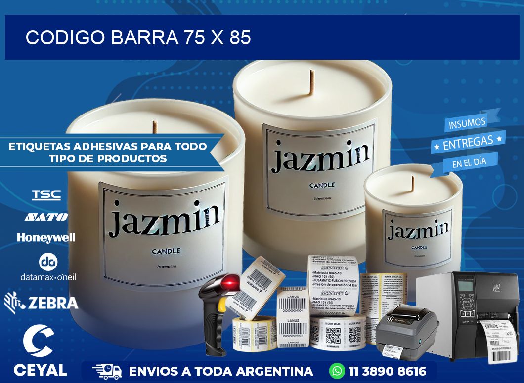 CODIGO BARRA 75 x 85