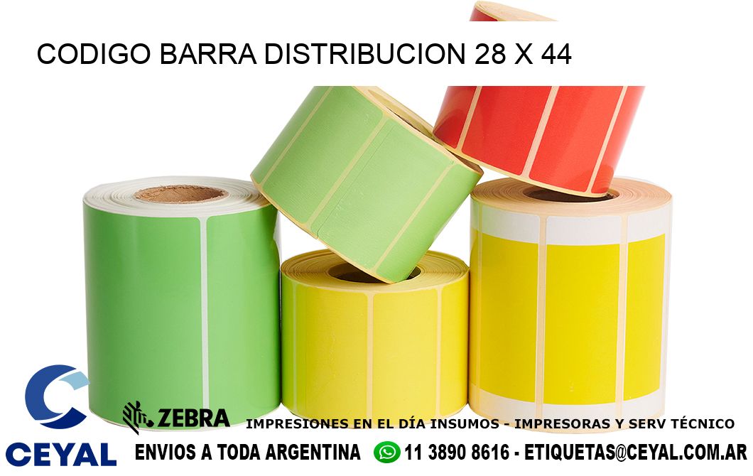 CODIGO BARRA DISTRIBUCION 28 x 44