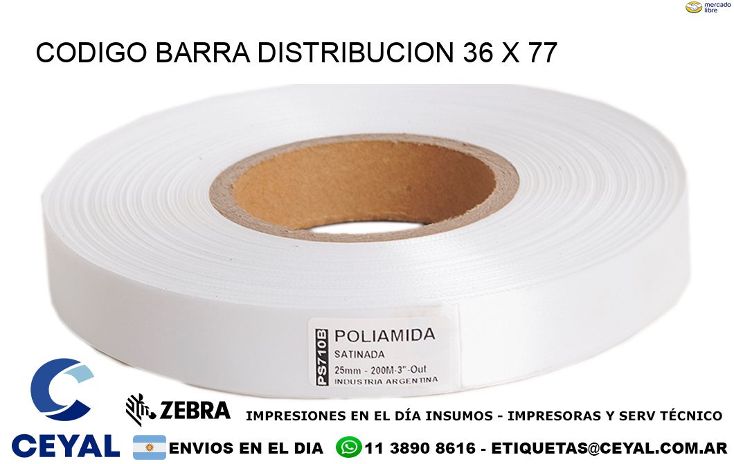 CODIGO BARRA DISTRIBUCION 36 x 77