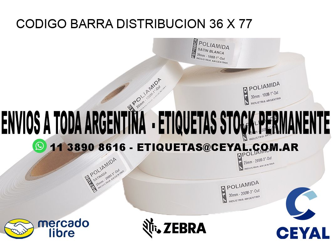 CODIGO BARRA DISTRIBUCION 36 x 77