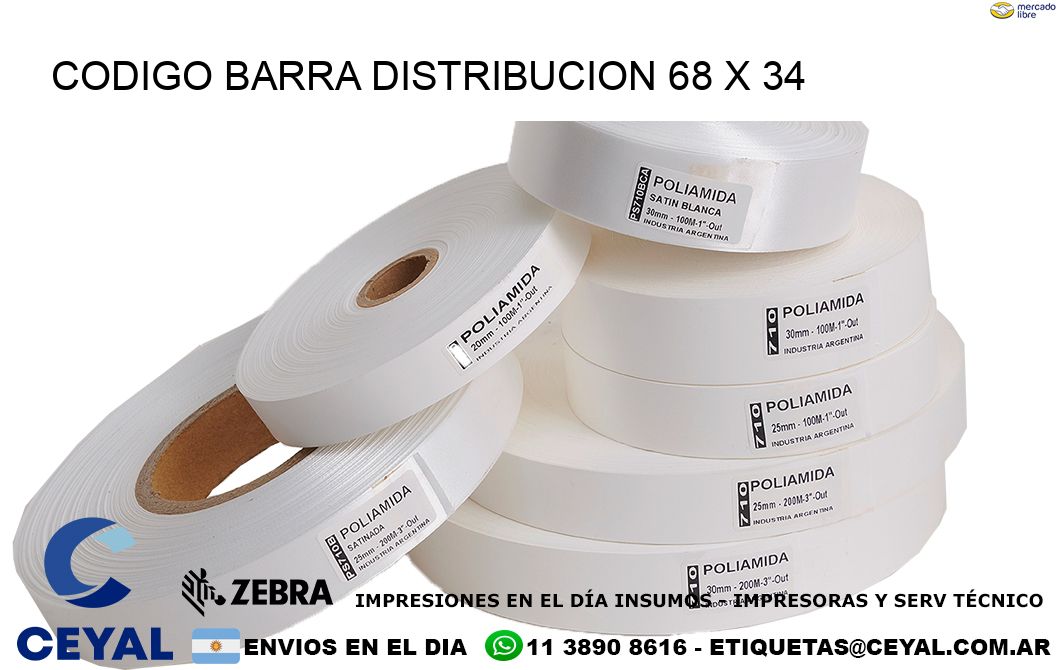 CODIGO BARRA DISTRIBUCION 68 x 34