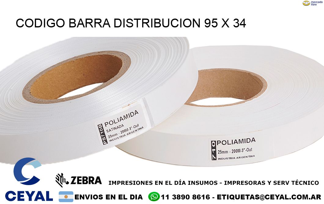 CODIGO BARRA DISTRIBUCION 95 x 34