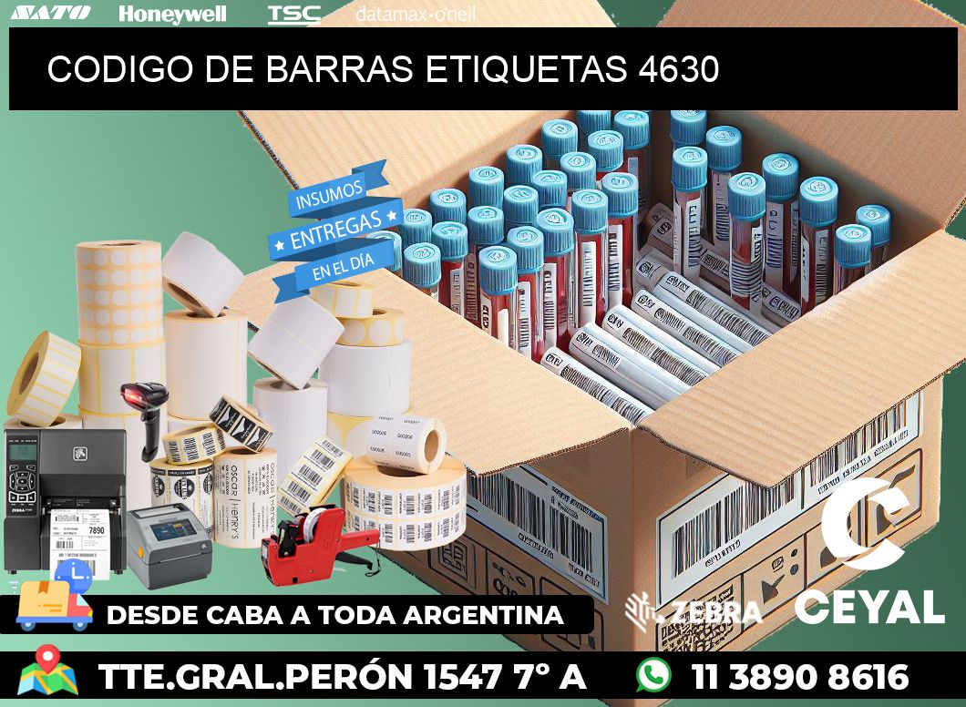 CODIGO DE BARRAS ETIQUETAS 4630