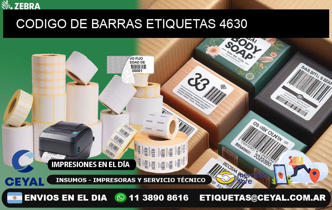 CODIGO DE BARRAS ETIQUETAS 4630