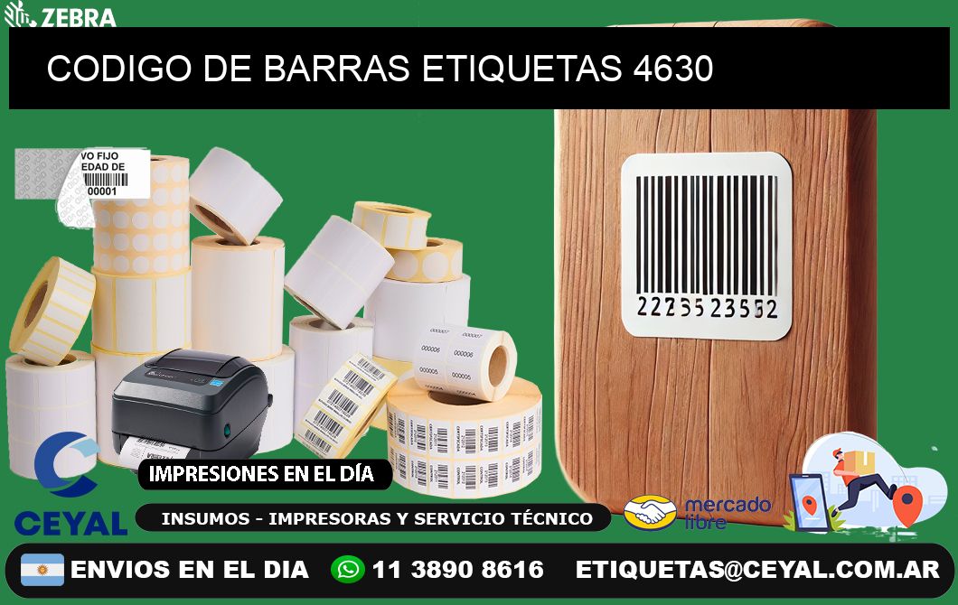 CODIGO DE BARRAS ETIQUETAS 4630