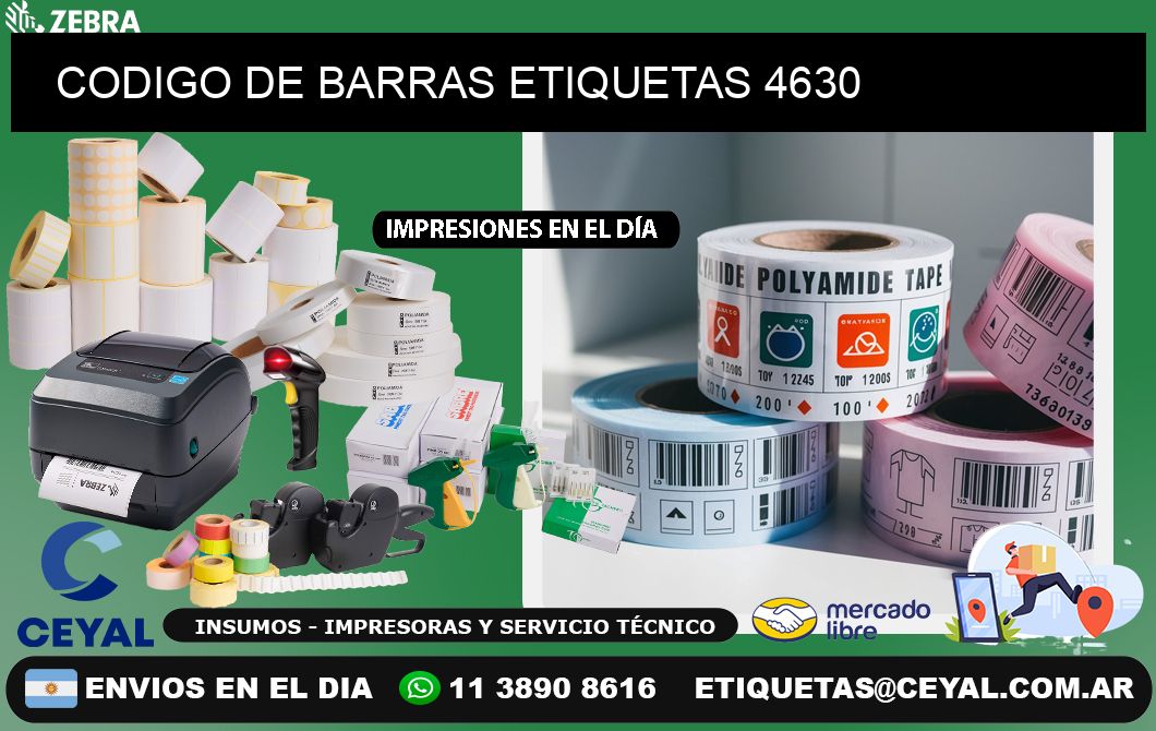 CODIGO DE BARRAS ETIQUETAS 4630