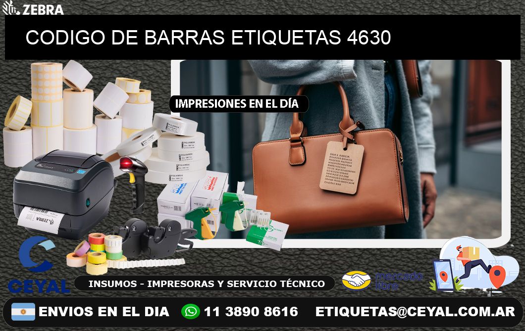 CODIGO DE BARRAS ETIQUETAS 4630