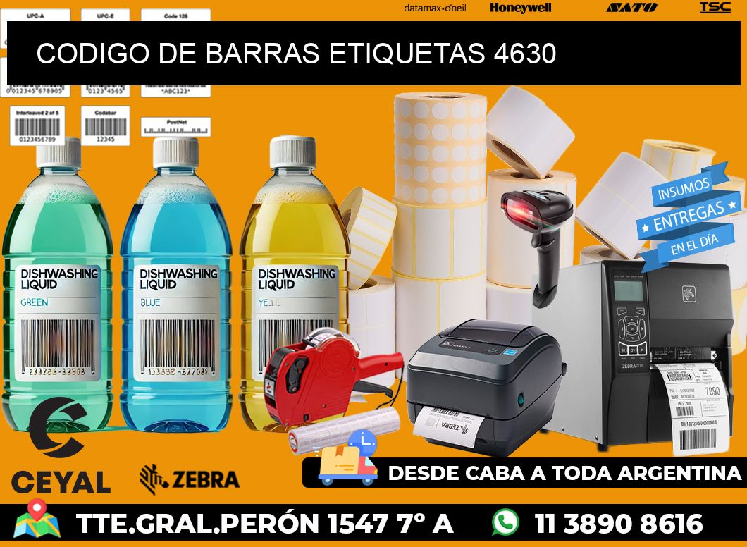 CODIGO DE BARRAS ETIQUETAS 4630