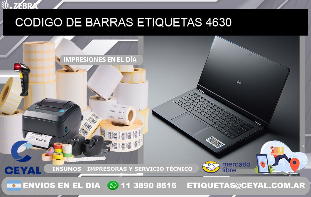 CODIGO DE BARRAS ETIQUETAS 4630