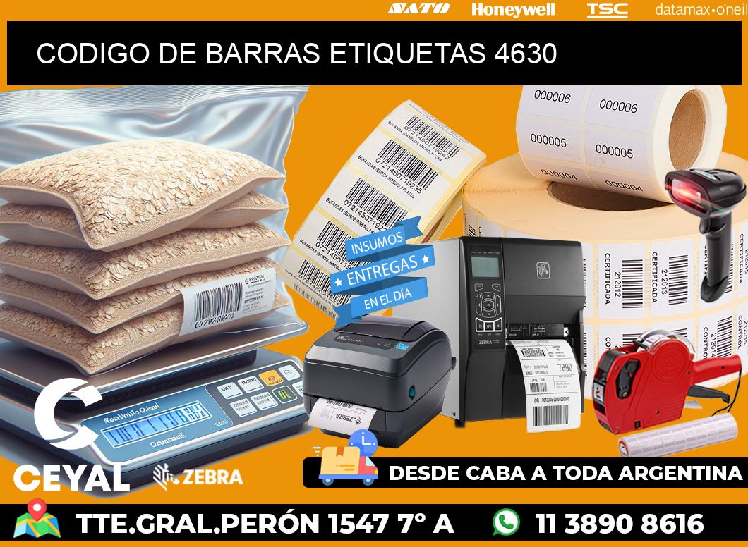 CODIGO DE BARRAS ETIQUETAS 4630