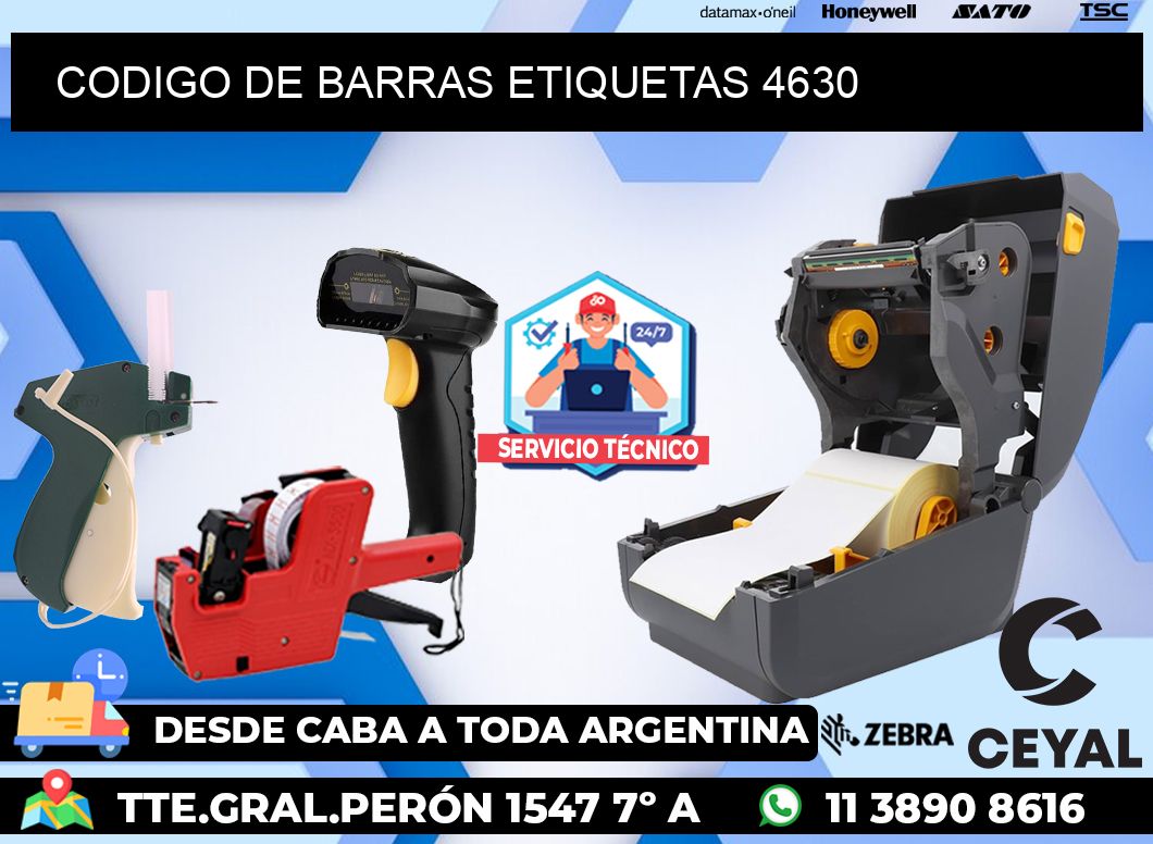 CODIGO DE BARRAS ETIQUETAS 4630