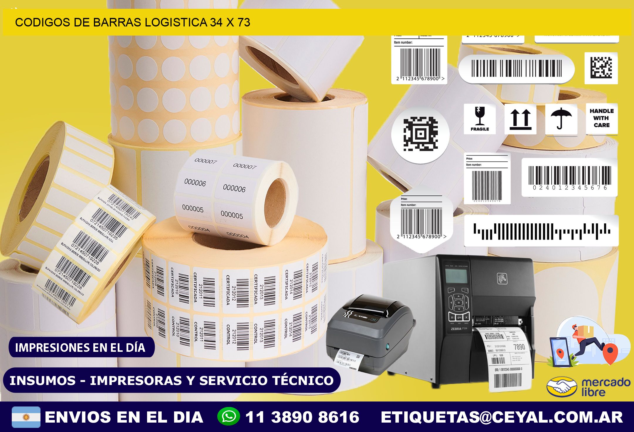 CODIGOS DE BARRAS LOGISTICA 34 x 73