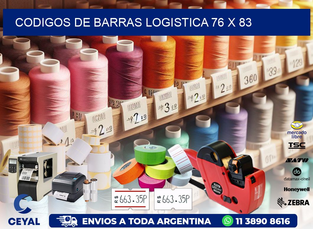 CODIGOS DE BARRAS LOGISTICA 76 x 83